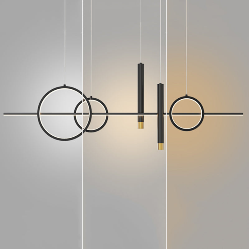 Apparecchi di illuminazione moderna a led isola a led lampada lampadario lineare per sala da pranzo