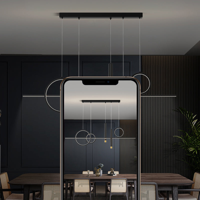 Apparecchi di illuminazione moderna a led isola a led lampada lampadario lineare per sala da pranzo