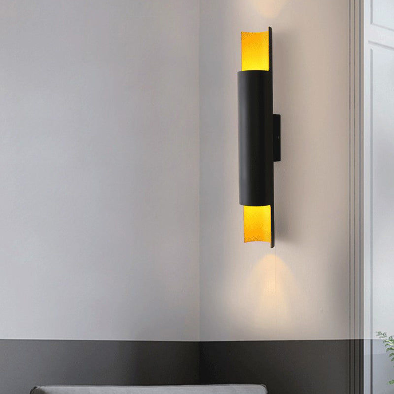 Lampada da parete interna nera e dorata in moderna luce in alluminio in alluminio in alluminio