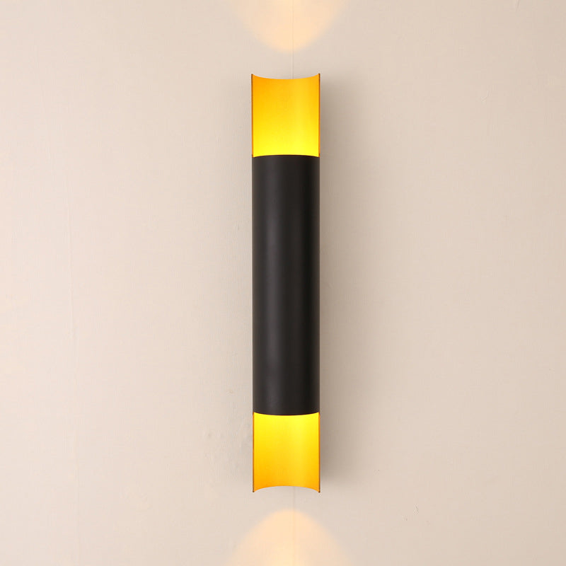 Lampada da parete interna nera e dorata in moderna luce in alluminio in alluminio in alluminio
