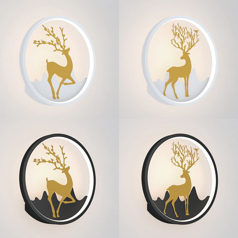 Circle Alluminio Light Minimalismo Minalismo a 1 luci a parete LED per camera da letto