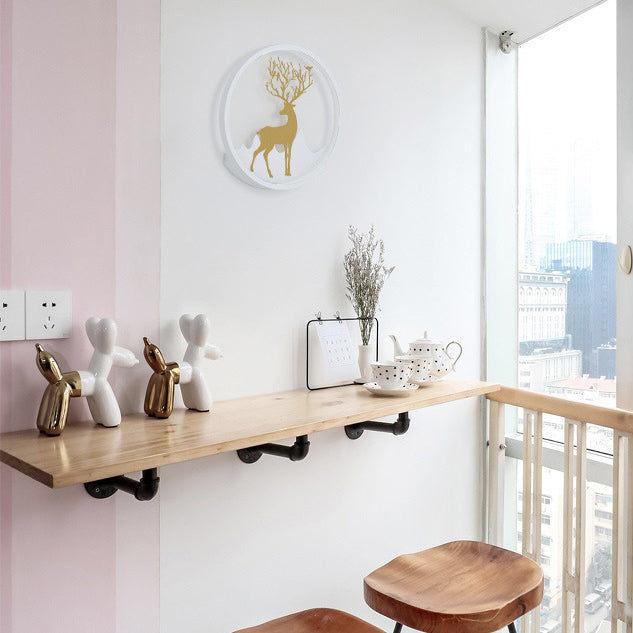 Circle Alluminio Light Minimalismo Minalismo a 1 luci a parete LED per camera da letto