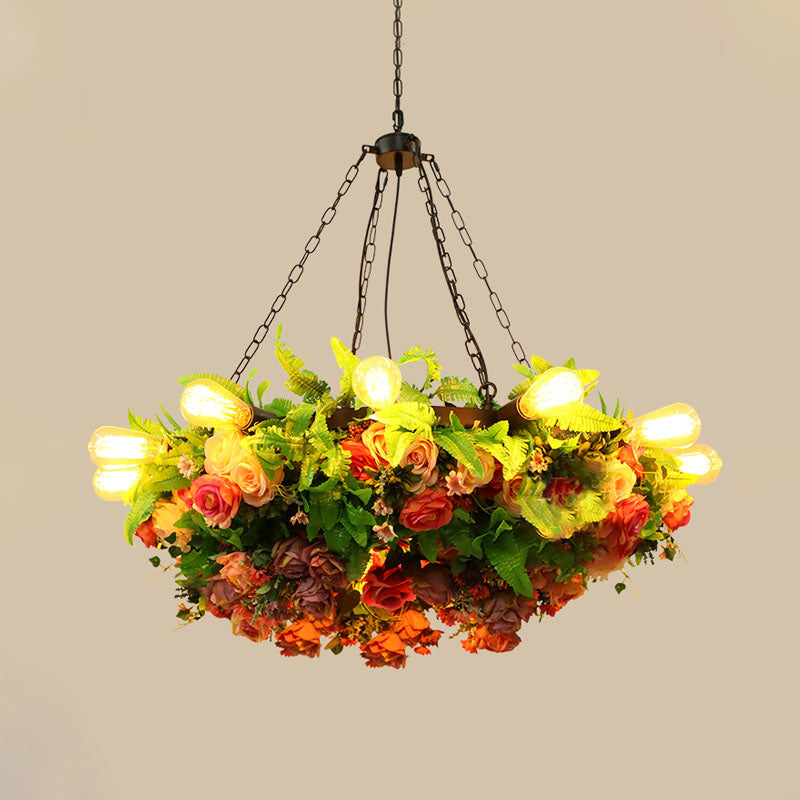 Bulbe de lustre rose en métal