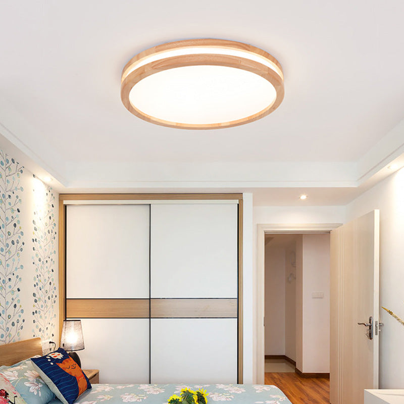 Plafonnier encastré en bois massif, lampe moderne pour bureau et salon