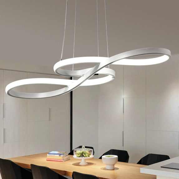 Moderno lampadario a spirale LED LED ACRILICA Sospensione Luce per il soggiorno per foyer Camera da letto