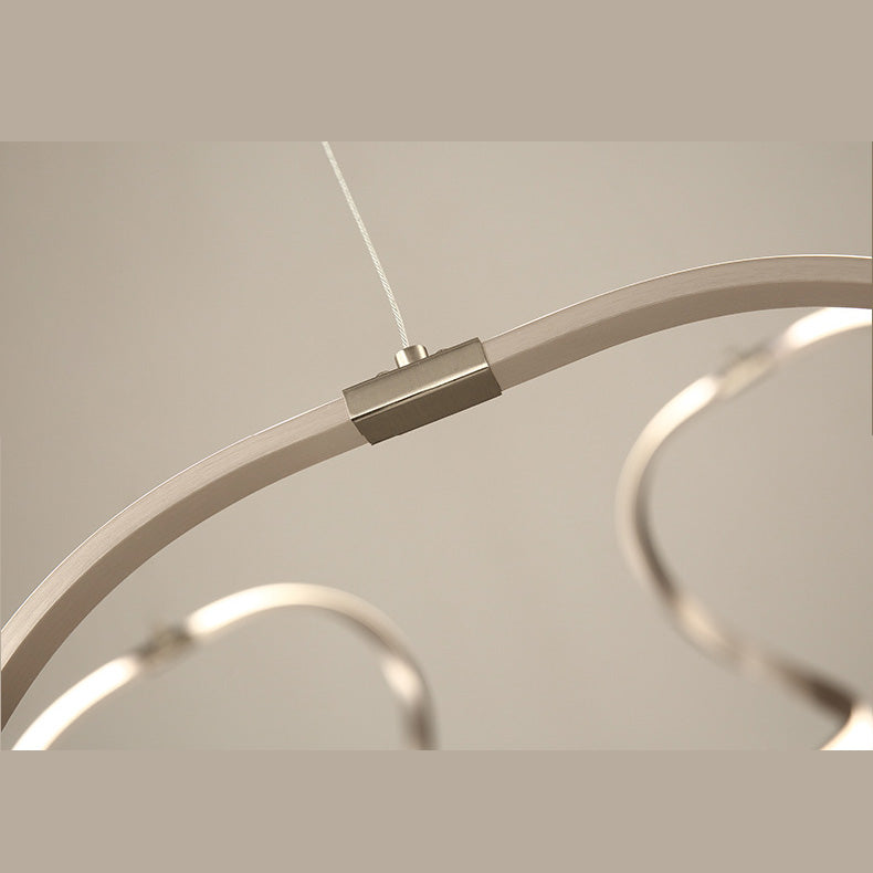 Lámpara de araña retorcida LED moderno de techo acrílico Luz para la sala de estar para la sala de estar dormitorio