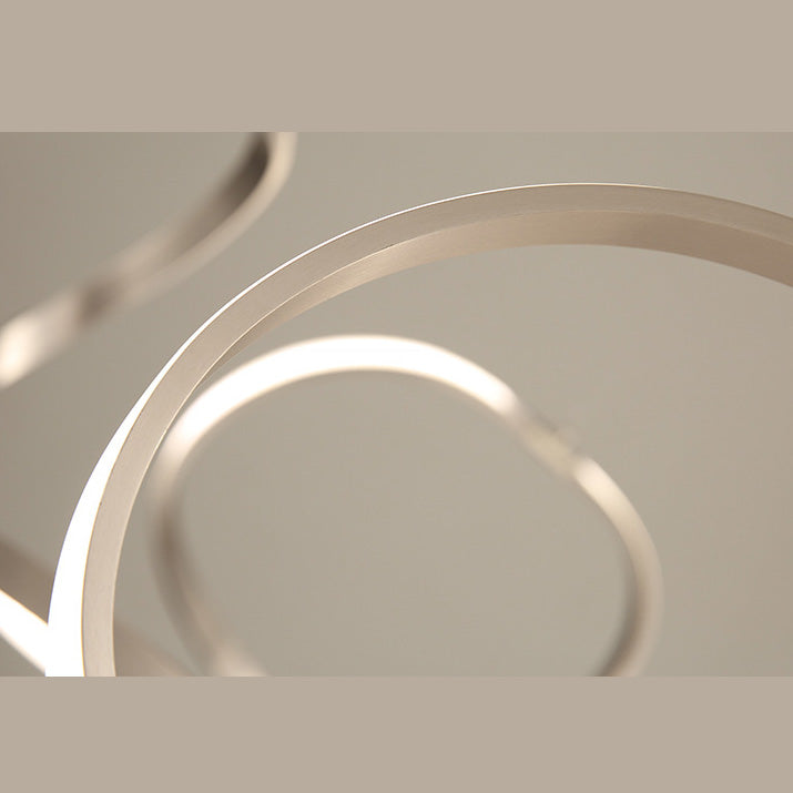 Lámpara de araña retorcida LED moderno de techo acrílico Luz para la sala de estar para la sala de estar dormitorio