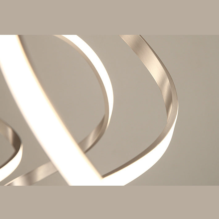 Lámpara de araña retorcida LED moderno de techo acrílico Luz para la sala de estar para la sala de estar dormitorio