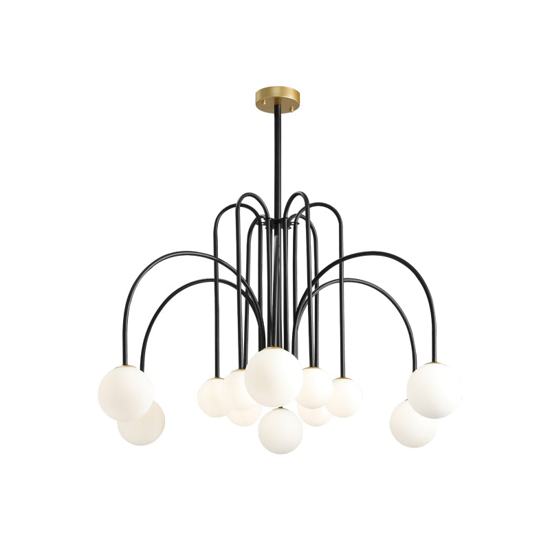 Lampadario opaco di vetro latte moderno di illuminazione lampadario moderno per la camera da letto del soggiorno