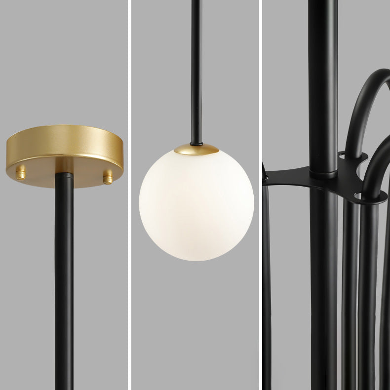 Lampadario opaco di vetro latte moderno di illuminazione lampadario moderno per la camera da letto del soggiorno