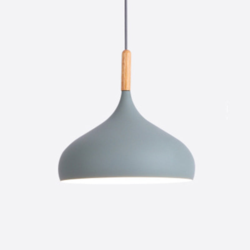 Metal Hanging Light Nordic Style Macron Color Pendant Light Conical Shape Hanging Light for Kitchen