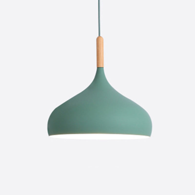 Metal Hanging Light Nordic Style Macron Color Pendant Light Conical Shape Hanging Light for Kitchen