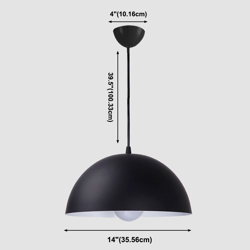 Luz colgante de metal estilo nórdico macron color colgante de colgante semicirclel luz colgante para cocina