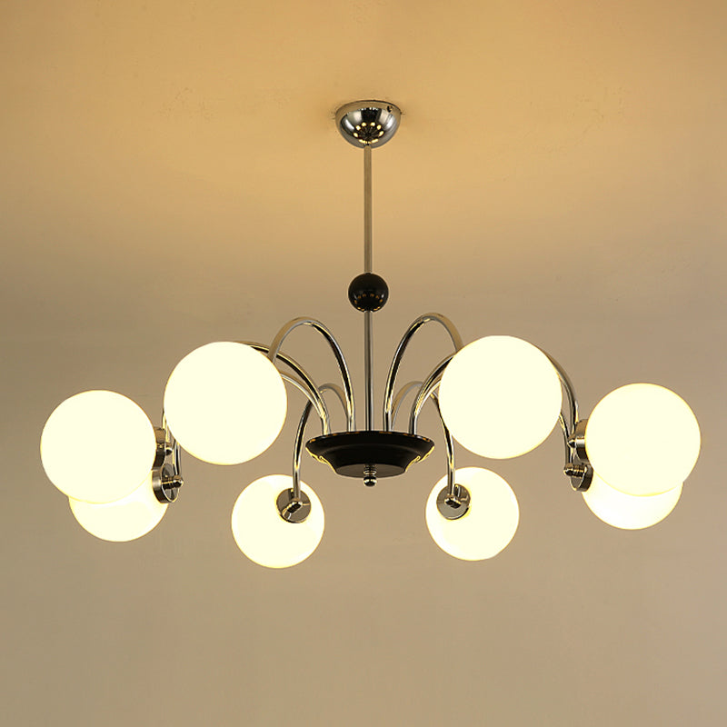 Luces de lámpara moderna con vidrio de ópalo blanco esmerilado para el dormitorio del comedor