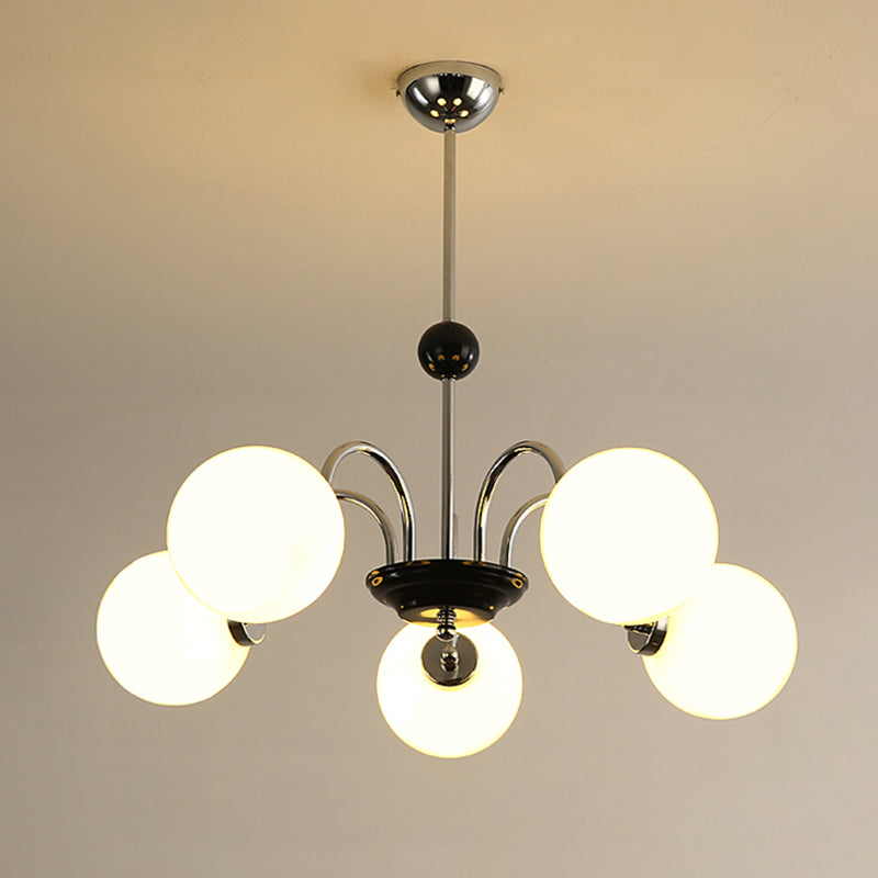 Luces de lámpara moderna con vidrio de ópalo blanco esmerilado para el dormitorio del comedor