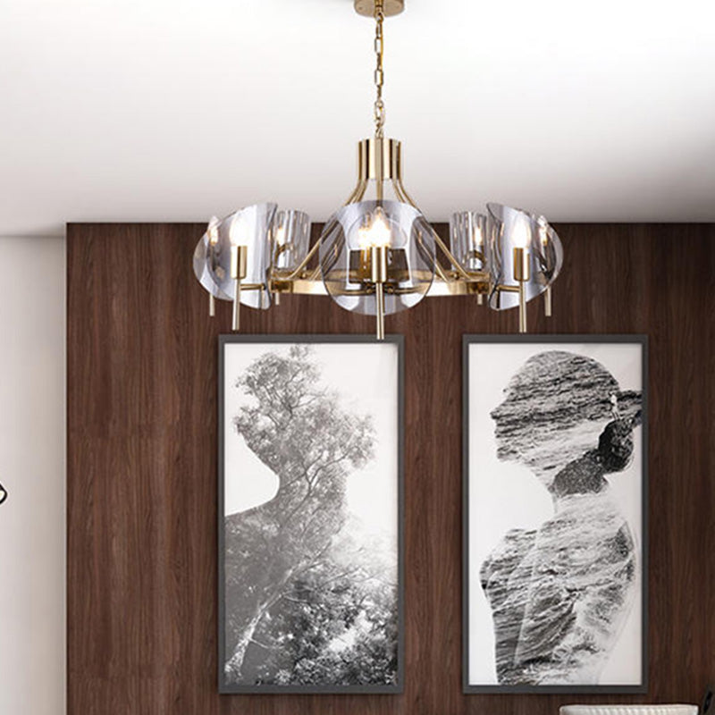 Accesorios de iluminación colgante de vidrio ahumado