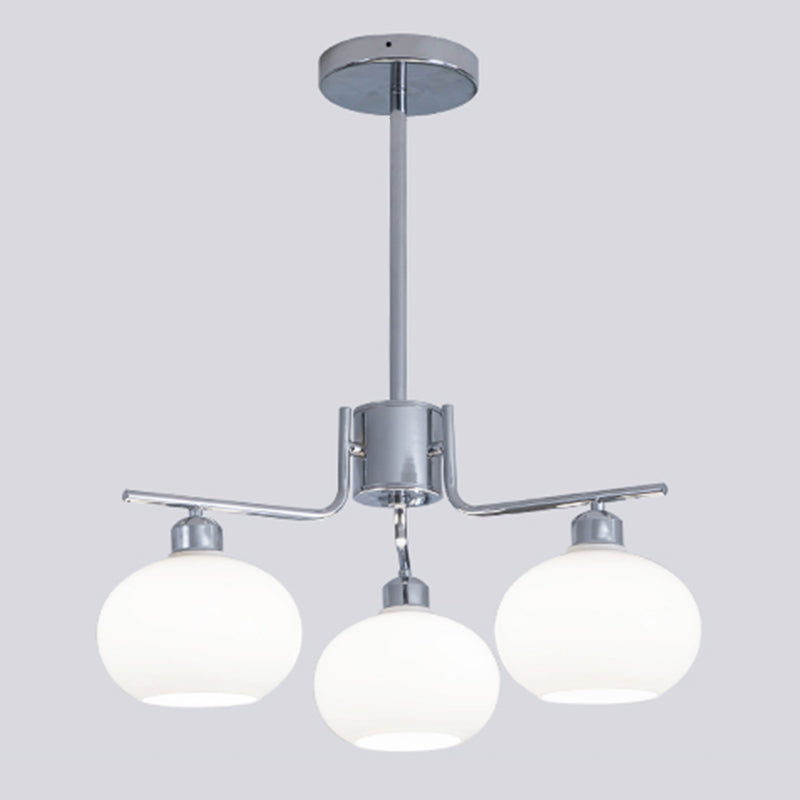 Sfera lampadario lampadario in vetro bianco glassato in vetro opale per sala da pranzo