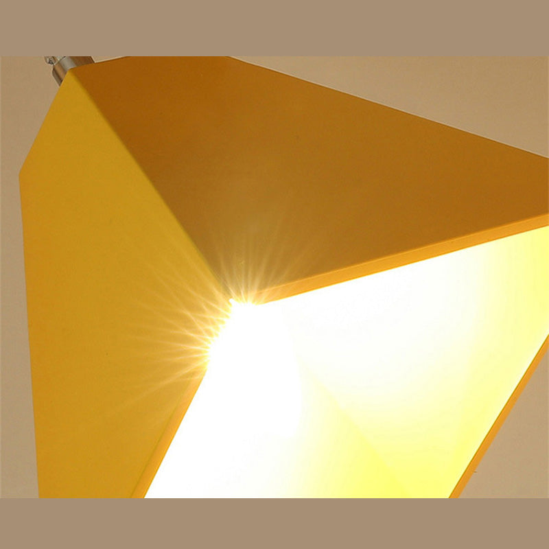 Luz de techo de montaje de vaciado geométrico con arte de hierro para balcón de pasillo