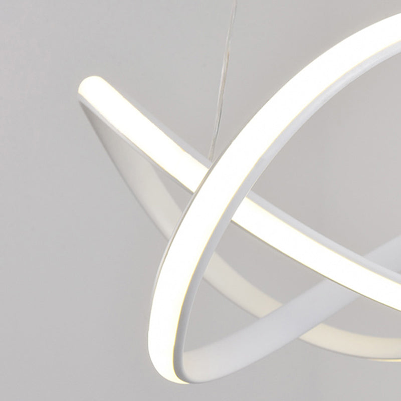 2 Color opcional lámpara retorcida torcida lámparas colgantes modernas para dormitorio de sala de estar