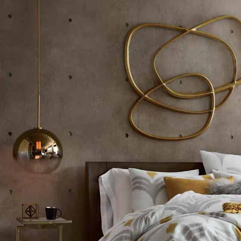 1 hoofdbol bedbed op hangende lichtglas glas moderne down verlichting hanger