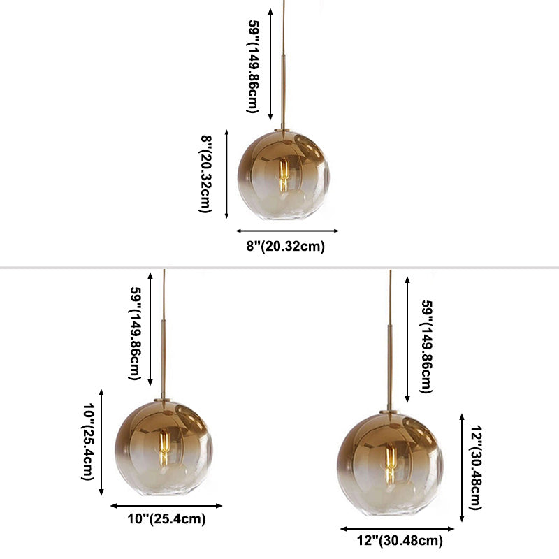 1 hoofdbol bedbed op hangende lichtglas glas moderne down verlichting hanger