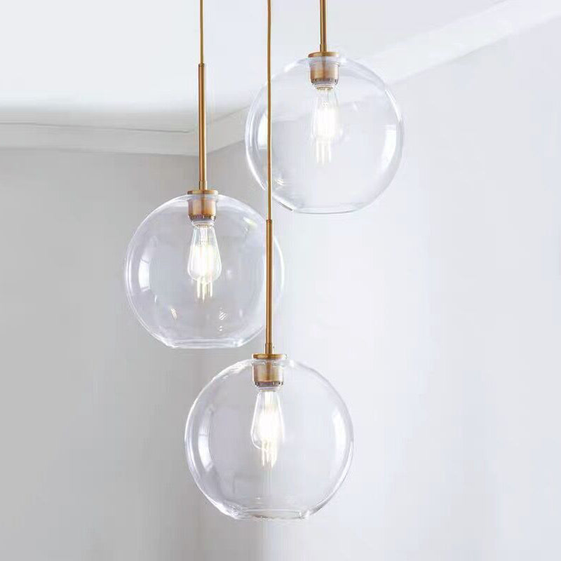 1 hoofdbol bedbed op hangende lichtglas glas moderne down verlichting hanger