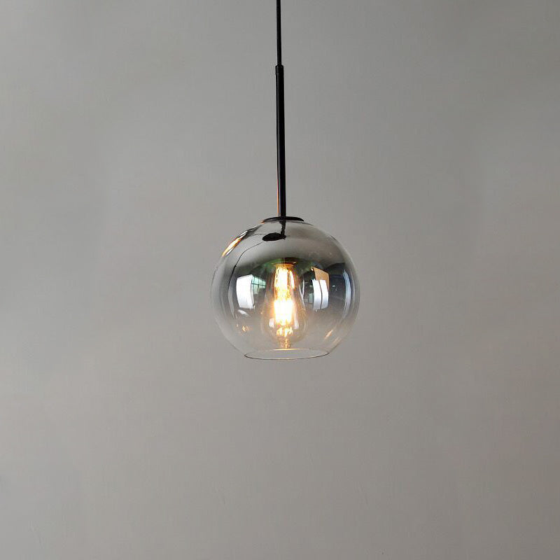 1 hoofdbol bedbed op hangende lichtglas glas moderne down verlichting hanger