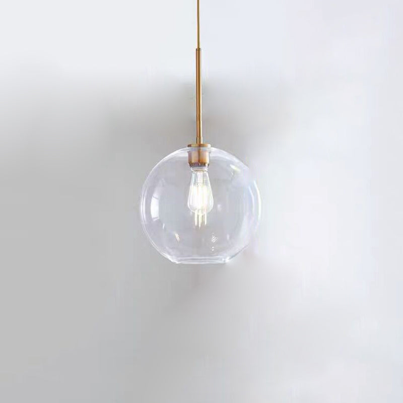 1 hoofdbol bedbed op hangende lichtglas glas moderne down verlichting hanger