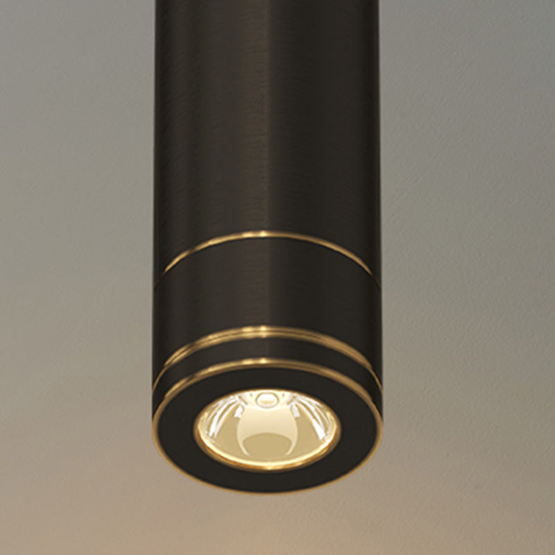 Modern Round Metal Tube 3W LED Pendant Light Long Line Lamps for Bedroom Dinning Room