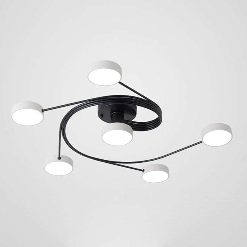 Nordic Style Flush Mount Ceiling Light  Simple Modern Creative Ceiling Lamp for Living Room
