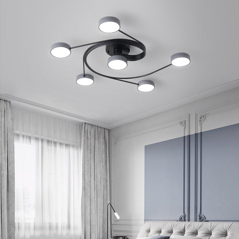 Nordic Style Flush Mount Ceiling Light  Simple Modern Creative Ceiling Lamp for Living Room