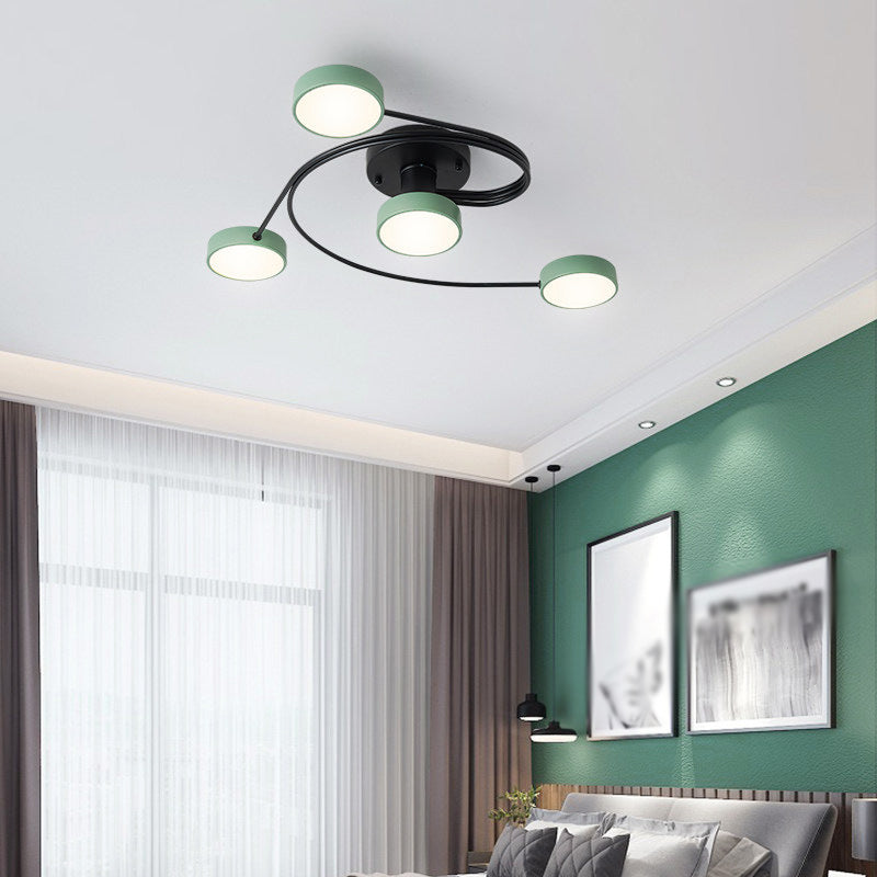 Nordic Style Flush Mount Ceiling Light  Simple Modern Creative Ceiling Lamp for Living Room