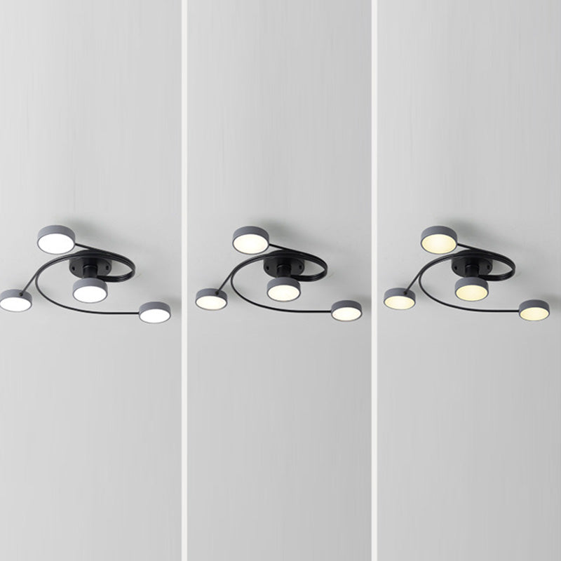 Nordic Style Flush Mount Ceiling Light  Simple Modern Creative Ceiling Lamp for Living Room