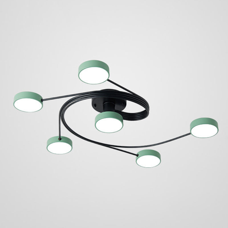 Nordic Style Flush Mount Ceiling Light  Simple Modern Creative Ceiling Lamp for Living Room