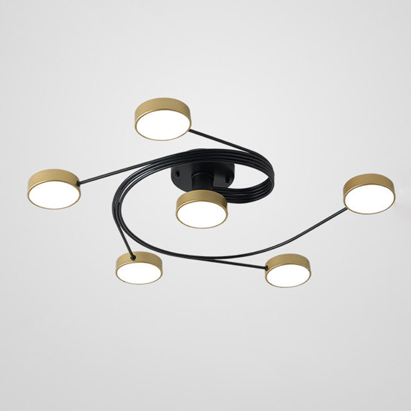 Nordic Style Flush Mount Ceiling Light  Simple Modern Creative Ceiling Lamp for Living Room