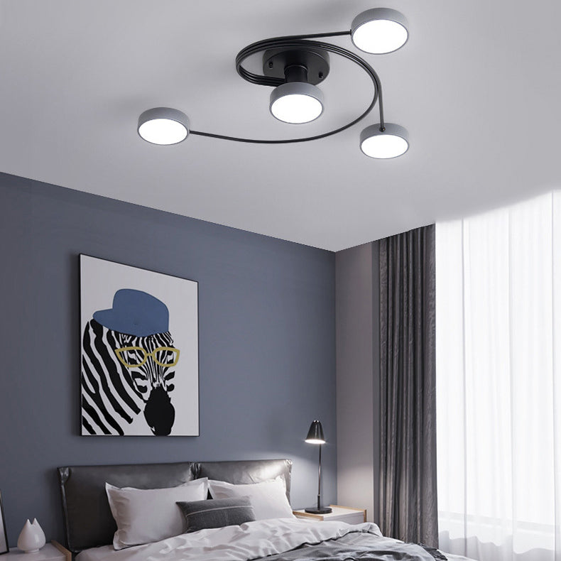 Nordic Style Flush Mount Ceiling Light  Simple Modern Creative Ceiling Lamp for Living Room
