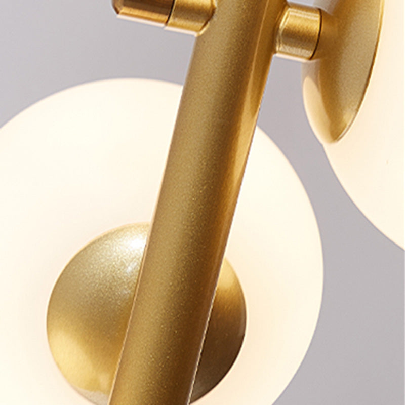 Accesorios de iluminación de araña de rama Candelera de sombra de vidrio esmerilado para dormitorio de sala de estar