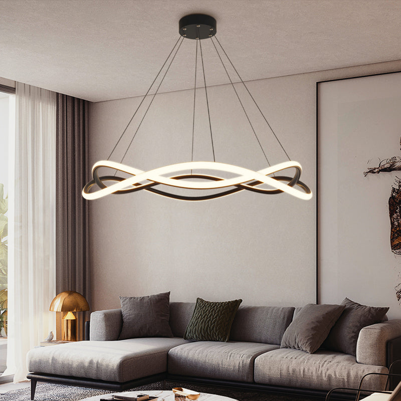Twist Ceiling Lights White Acrylic LED Modern Styles for Living Room Bedroom