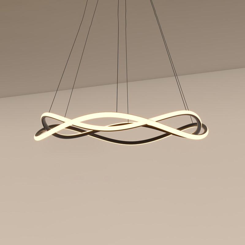 Twist Ceiling Lights White Acrylic LED Modern Styles for Living Room Bedroom