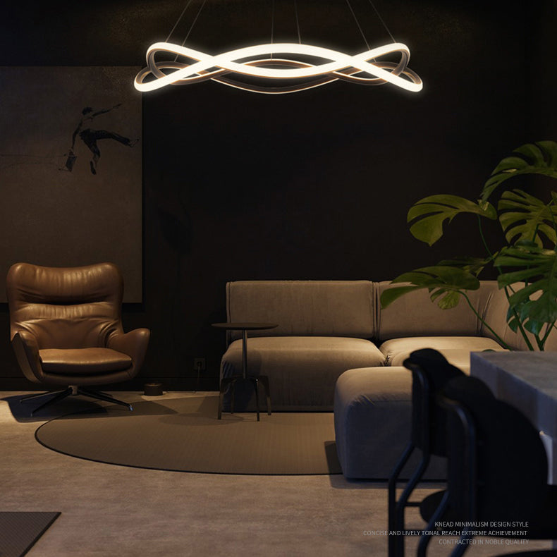 Twist Ceiling Lights White Acrylic LED Modern Styles for Living Room Bedroom