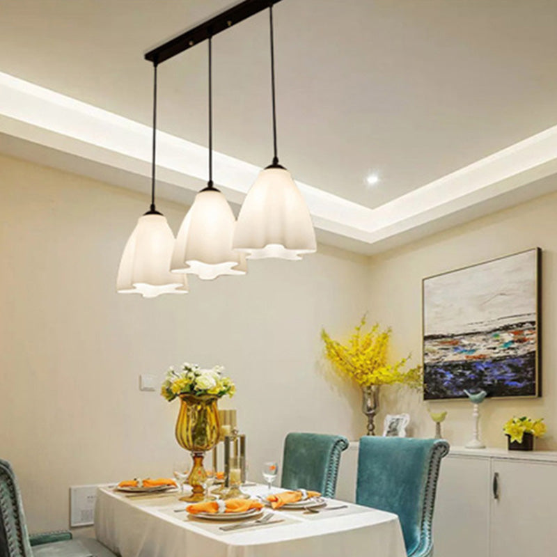 Glaswellplätze anheize Beleuchtung moderne 3 Kopfhängelampe für Esszimmer