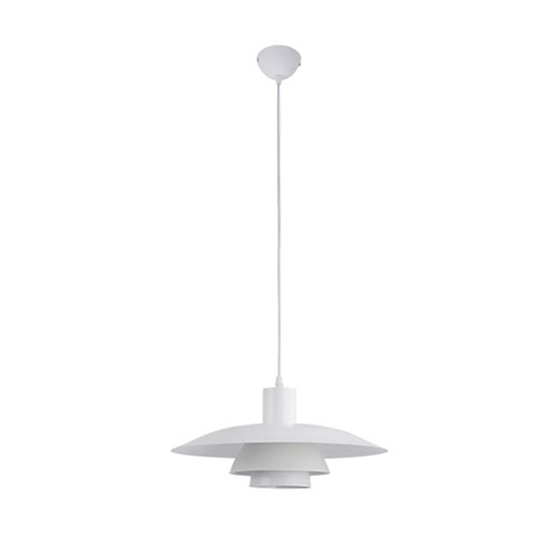 1 Glühbirne 3-Layer-Design Hanging Lamp Kit Moderner Weißmetallanhänger für Esszimmer
