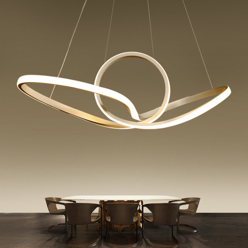 3 Farbe optional moderne Turn -Kronleuchter LED Hängende Leuchten für Wohnzimmer Schlafzimmer