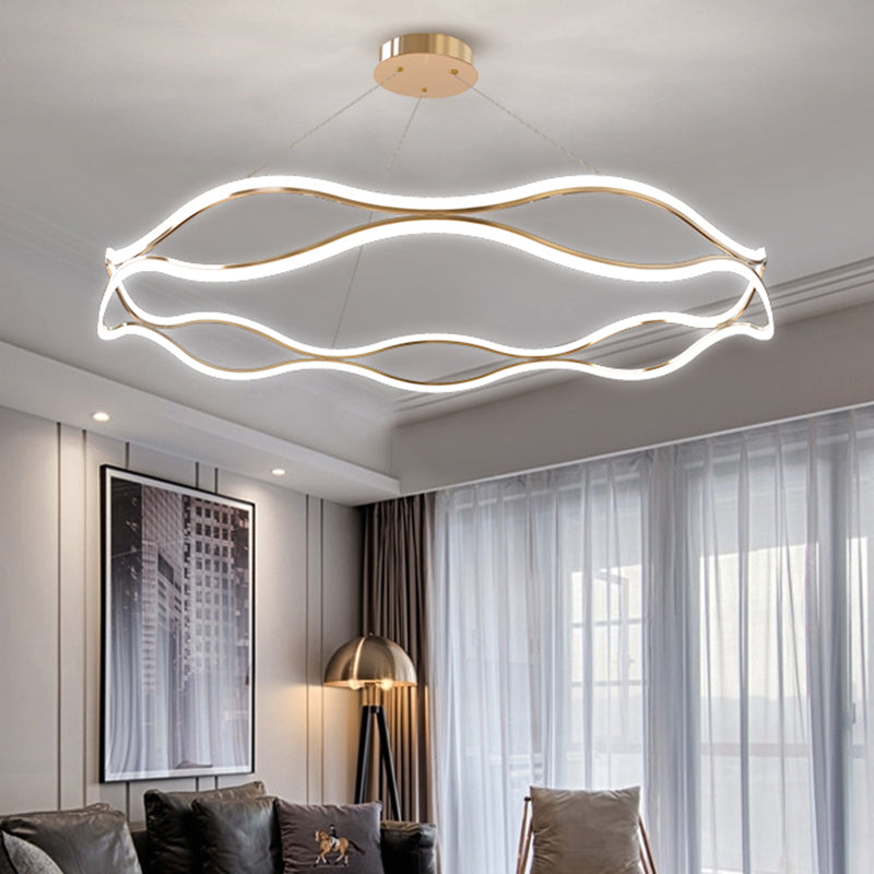 Curve lampadari a LED moderni LED ACRILICO LED LEGGIO PER LA CAMERA DA PASSEGIA CAMERA