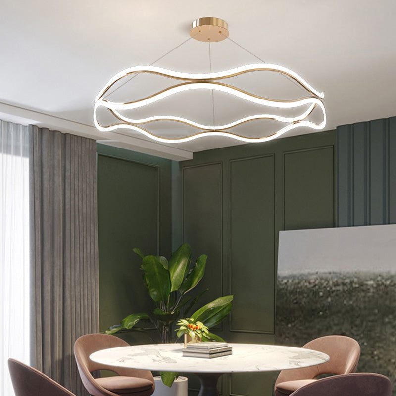 Curve lampadari a LED moderni LED ACRILICO LED LEGGIO PER LA CAMERA DA PASSEGIA CAMERA