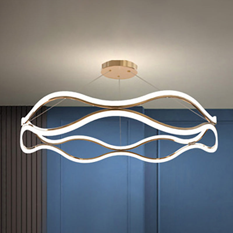 Curve lampadari a LED moderni LED ACRILICO LED LEGGIO PER LA CAMERA DA PASSEGIA CAMERA