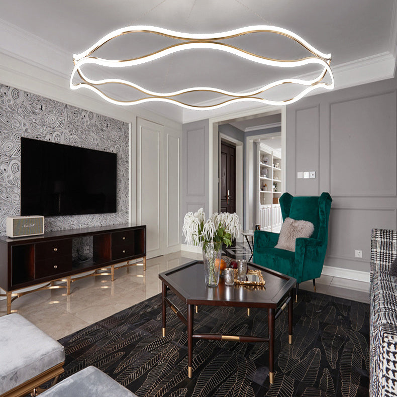 Curve lampadari a LED moderni LED ACRILICO LED LEGGIO PER LA CAMERA DA PASSEGIA CAMERA