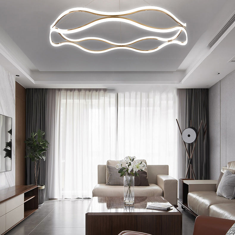 Curve lampadari a LED moderni LED ACRILICO LED LEGGIO PER LA CAMERA DA PASSEGIA CAMERA