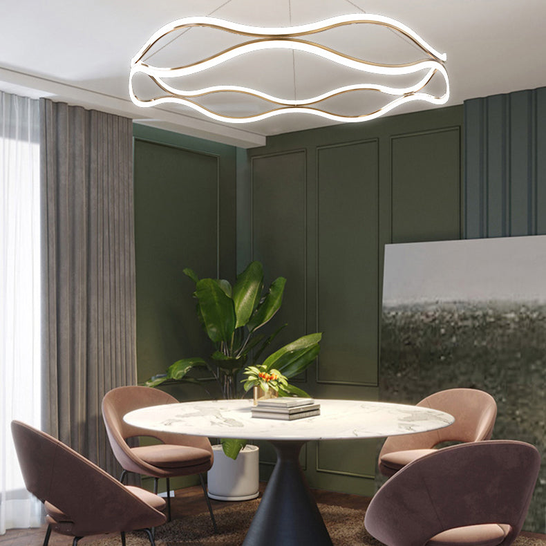 Curve lampadari a LED moderni LED ACRILICO LED LEGGIO PER LA CAMERA DA PASSEGIA CAMERA