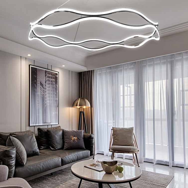 Curve lampadari a LED moderni LED ACRILICO LED LEGGIO PER LA CAMERA DA PASSEGIA CAMERA